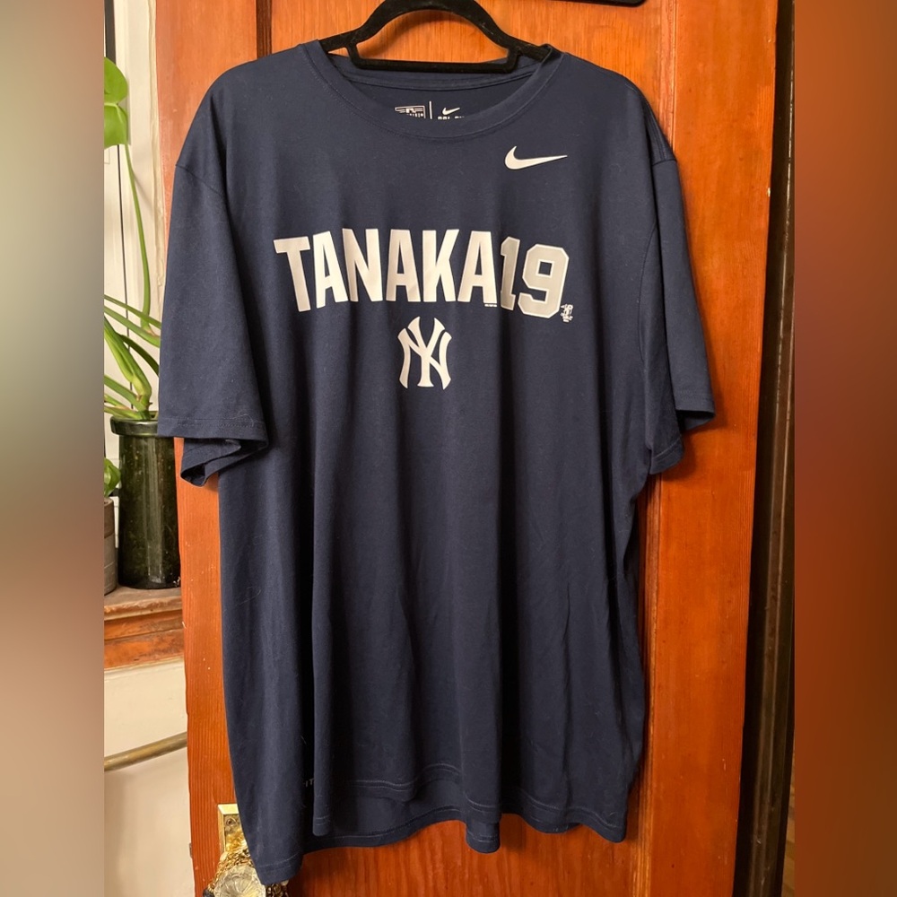 Men’s New York Yankees Tanaka 19 Nike Navy Dri-Fit T-Shirt Size XXL